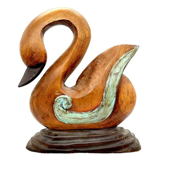 Vintage Swan Hand Carved Wood PRIMITIVE folk art - Picture 2 of 5